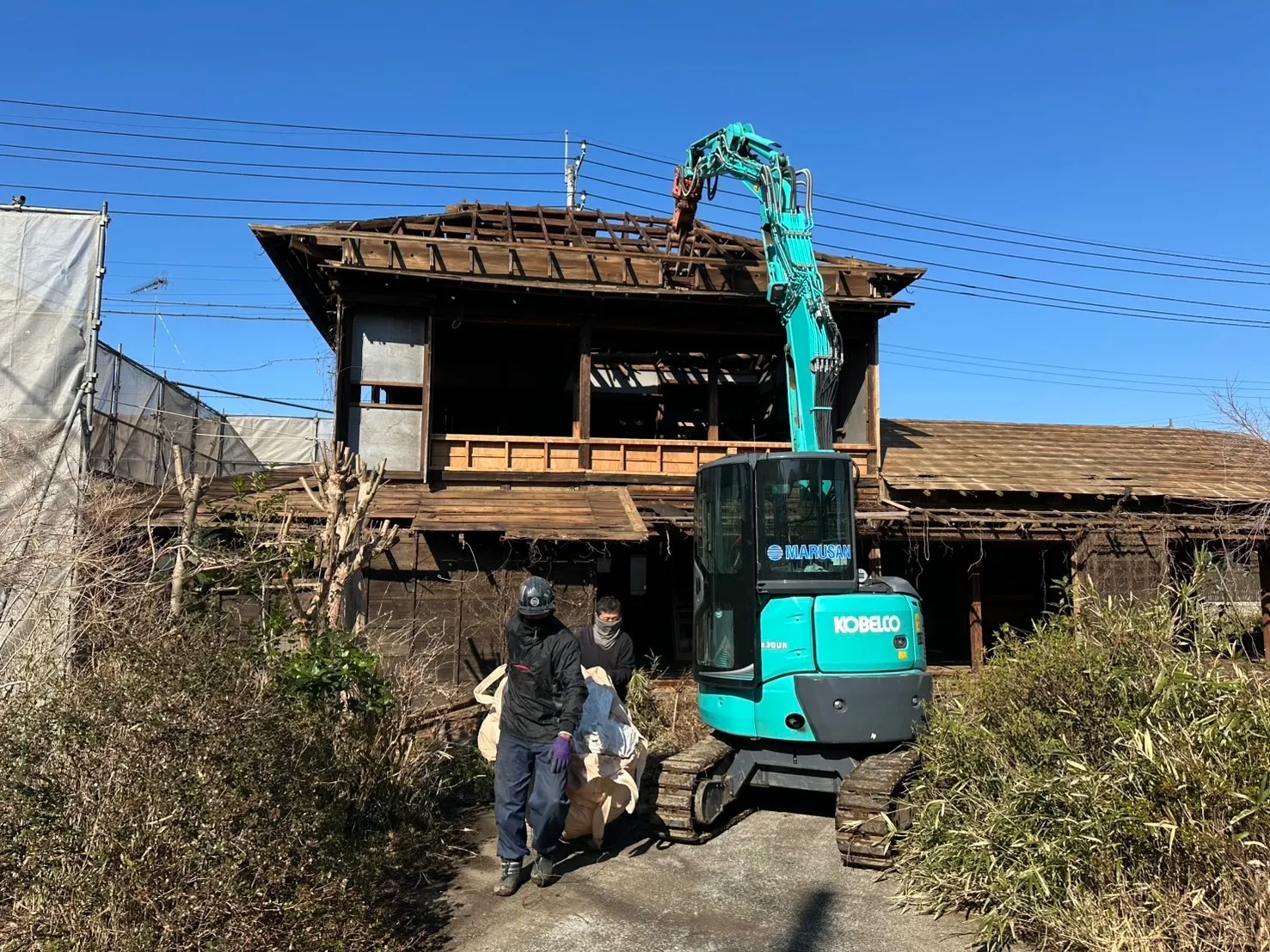 木造2階建解体工事